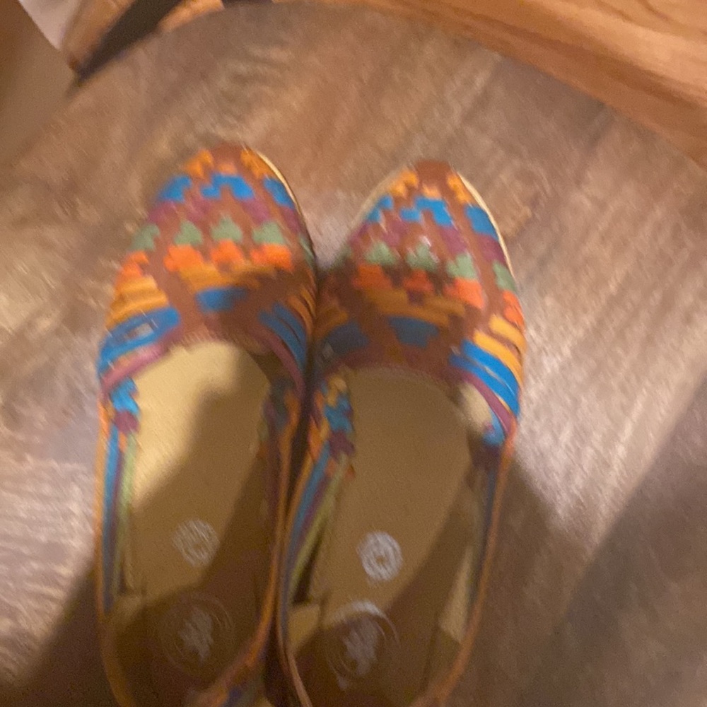 Women’s leather huaraches multicolored new made in Mexico fits an 8 - Picture 4 of 8
